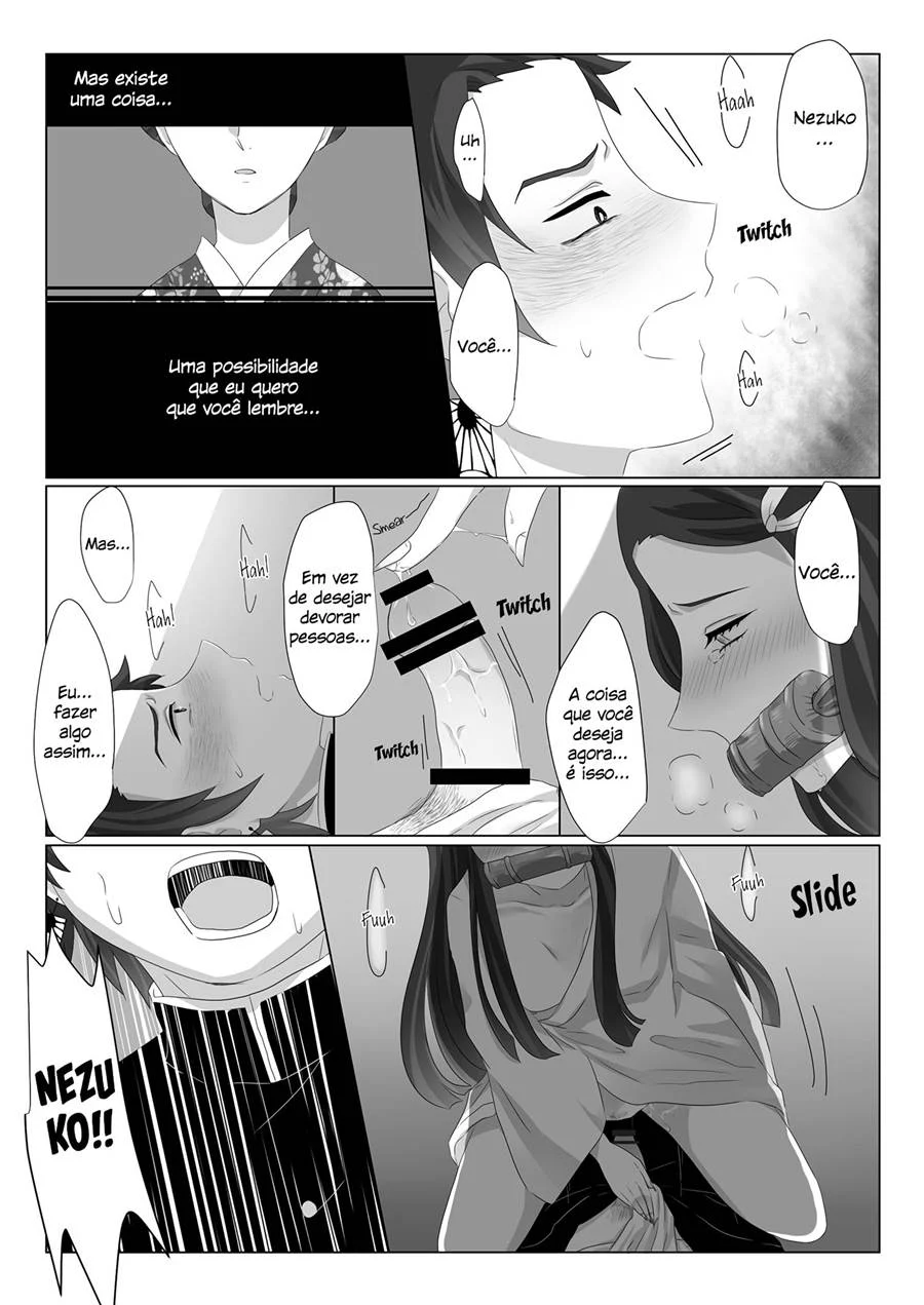 Fodas Explícitas com a Donzela Caída de Kimetsu no Yaiba em HQ