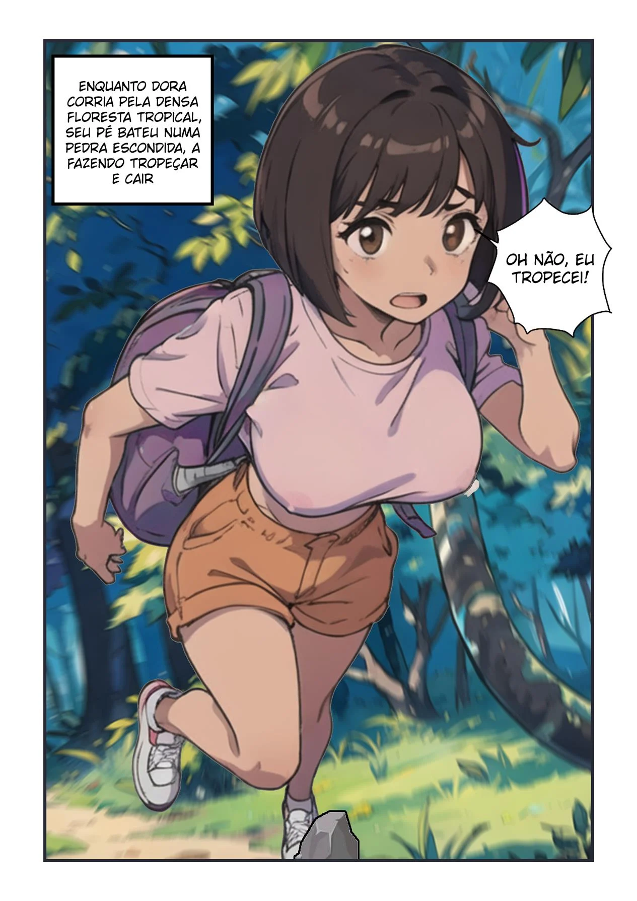 Puta safada no matagal: HQ Picante com a Dora na floresta