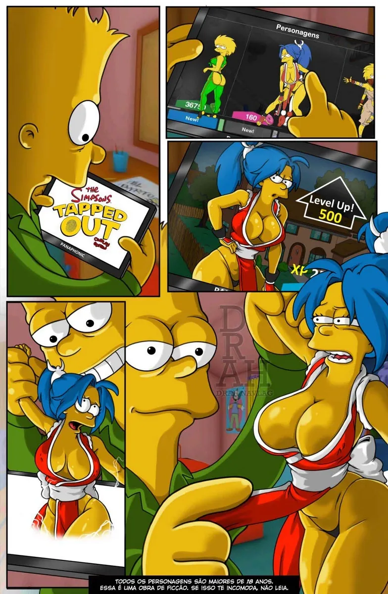 Quadrinhos dos Simpsons: Cenas Proibidas de Sexo Explícito em Springfield.