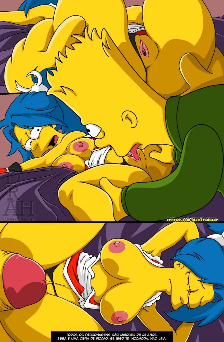 Quadrinhos dos Simpsons: Cenas Proibidas de Sexo Explícito em Springfield.