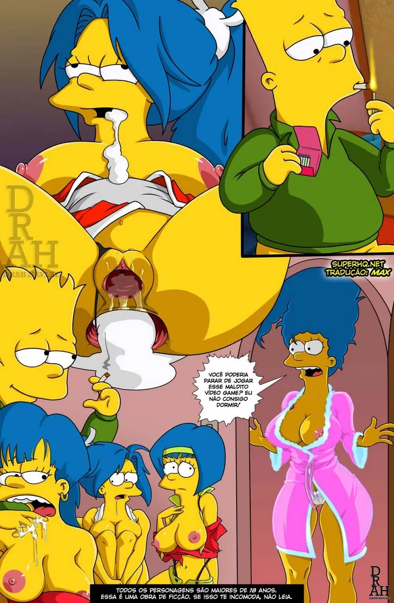 Quadrinhos dos Simpsons: Cenas Proibidas de Sexo Explícito em Springfield.