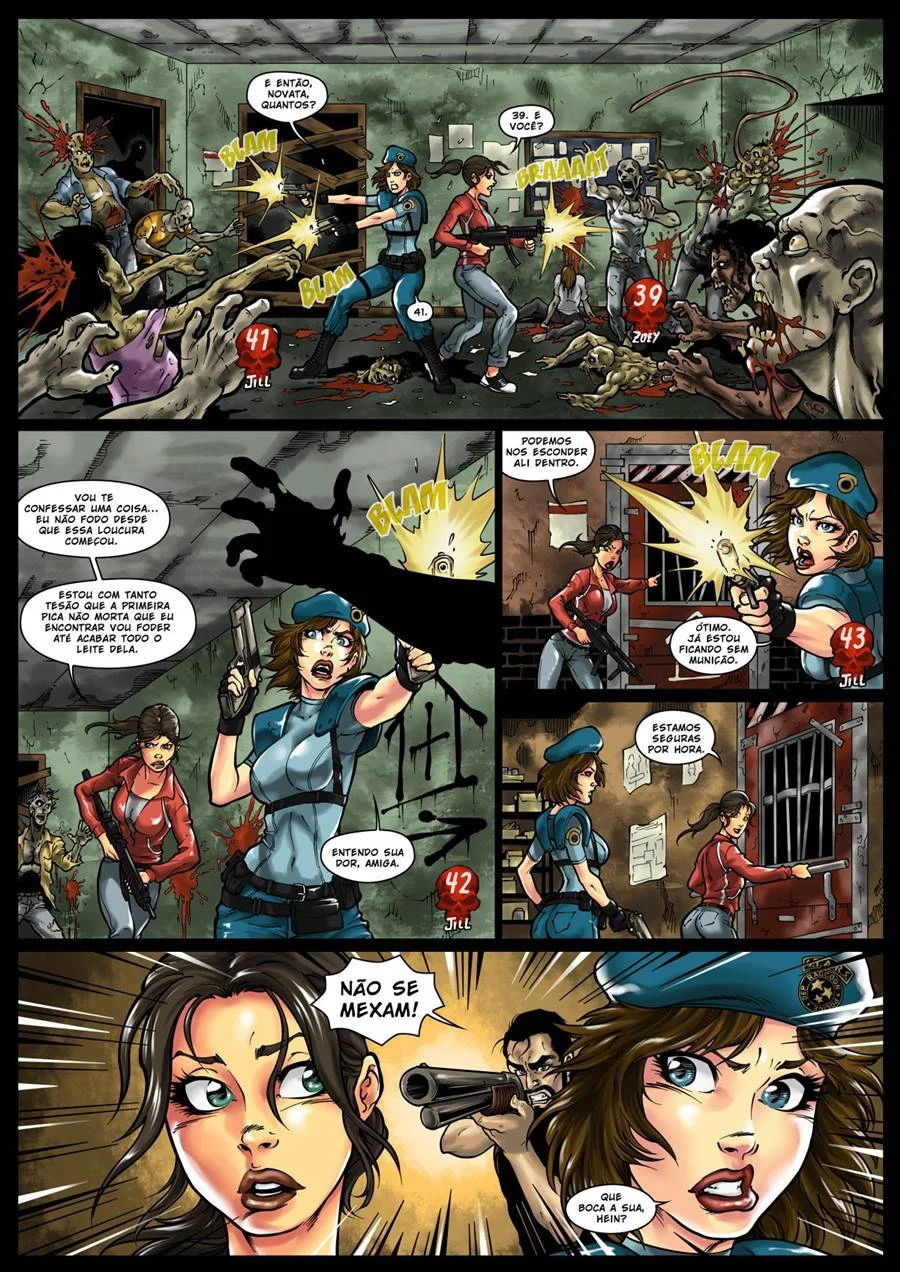 Choque de Safadas: A Batalha Proibida de Jill e Zoey em Quadrinhos Explícitos de Resident Evil