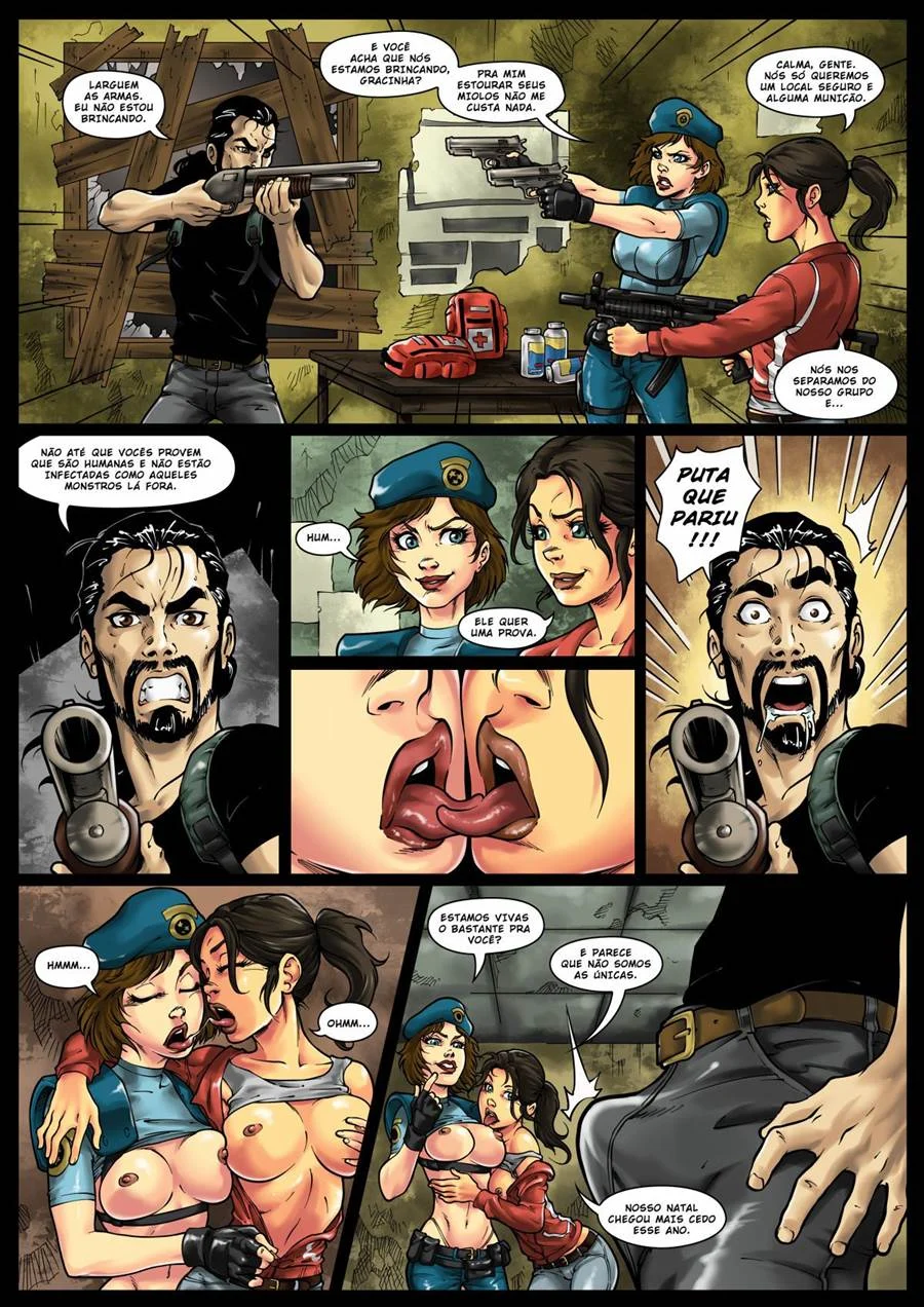 Choque de Safadas: A Batalha Proibida de Jill e Zoey em Quadrinhos Explícitos de Resident Evil