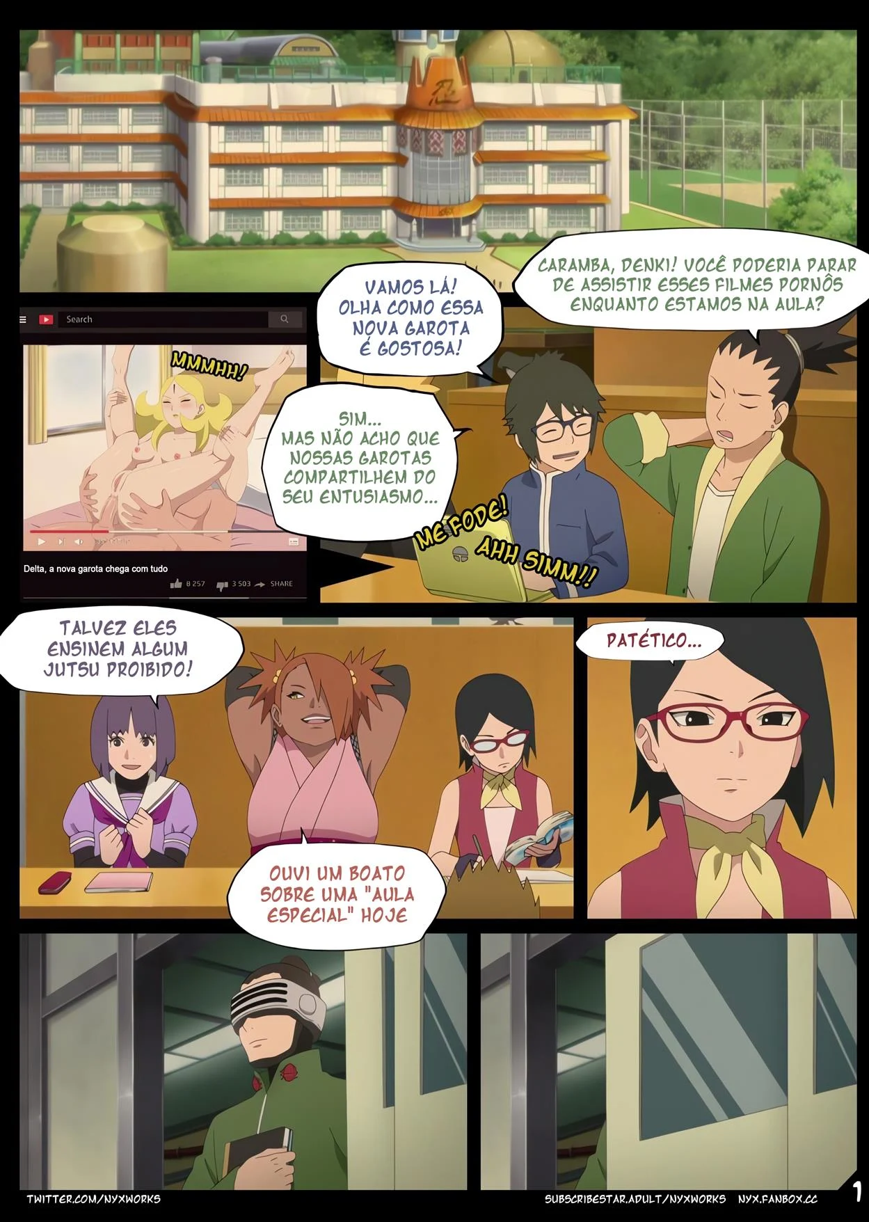 Aula Prática de Sexo entre Ninjas: Quadrinhos Eróticos de Naruto Explícito