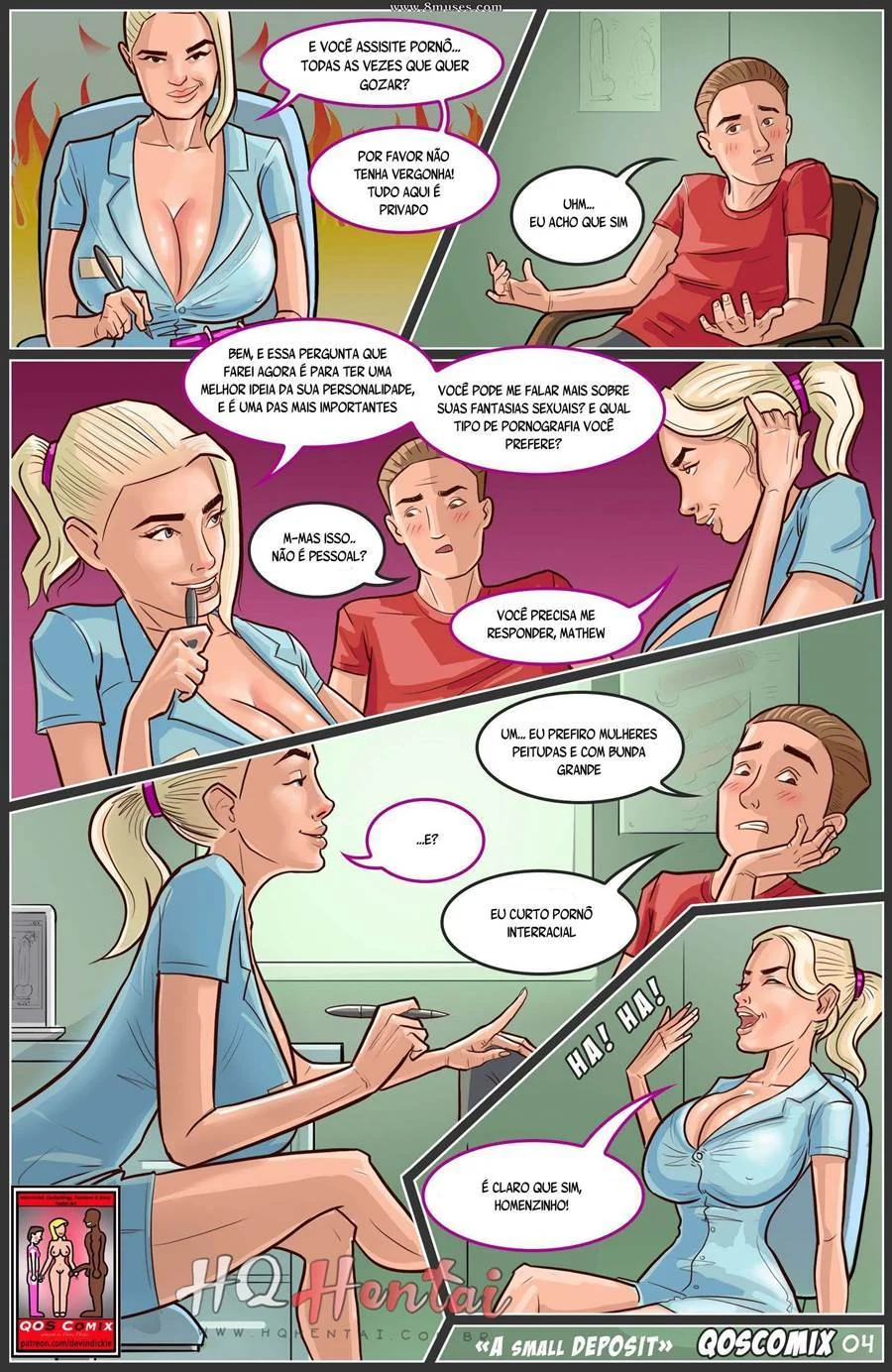 Puta Enfermeira Viciada em Pica - Quadrinhos Eróticos Explícitos