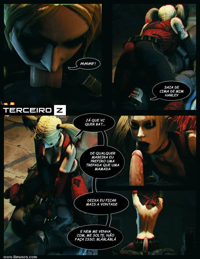 A Surra Carnal do Coringa e Arlequina: Hentai Explícito de HQ Pornô Gratuito