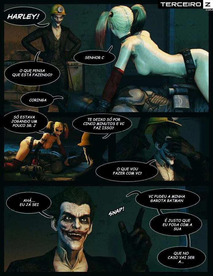 A Surra Carnal do Coringa e Arlequina: Hentai Explícito de HQ Pornô Gratuito