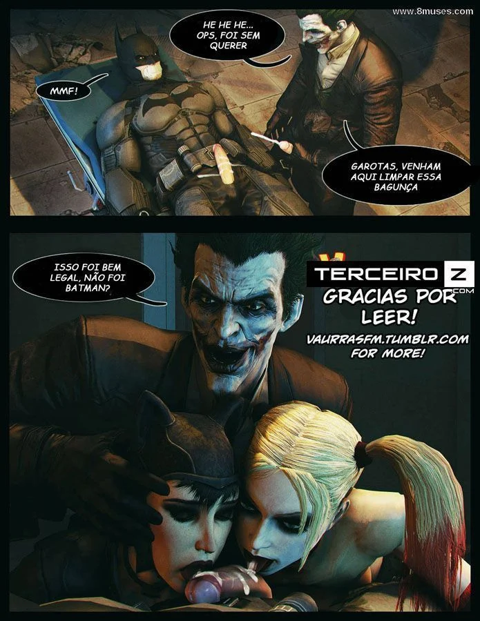 A Surra Carnal do Coringa e Arlequina: Hentai Explícito de HQ Pornô Gratuito