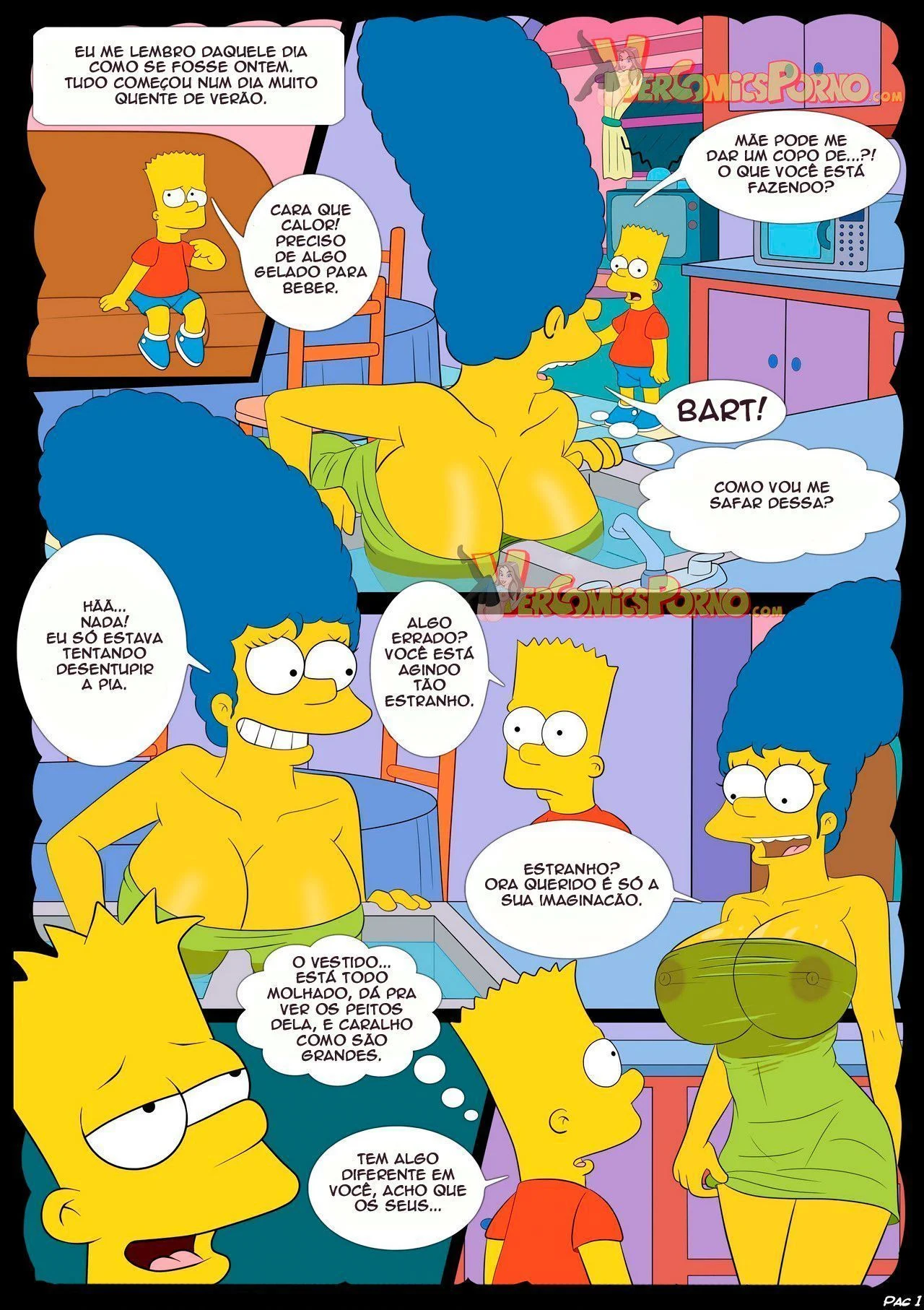 Simpsons Tarados: Escandalosa Suruba com a Mamãe no Estilo Hentai Explícito