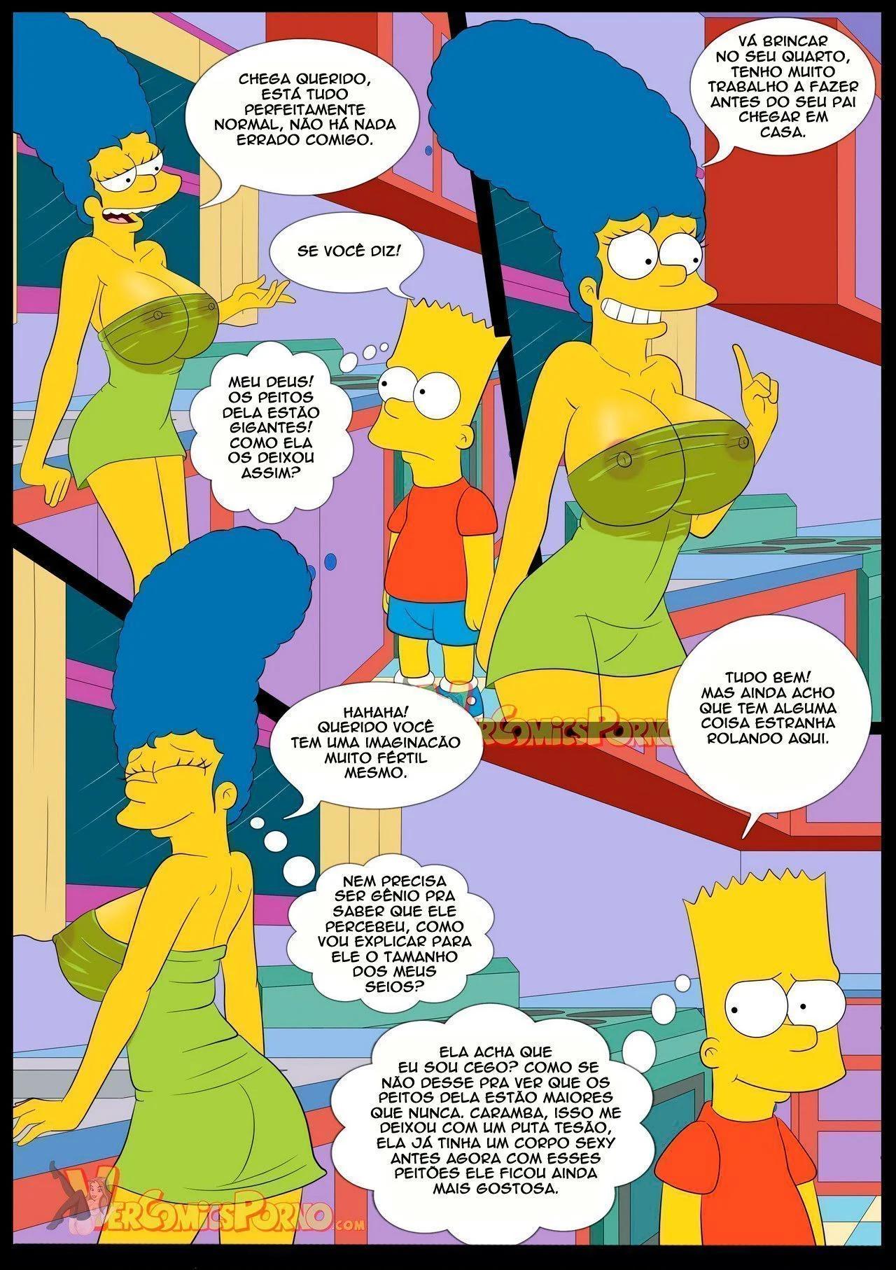 Simpsons Tarados: Escandalosa Suruba com a Mamãe no Estilo Hentai Explícito