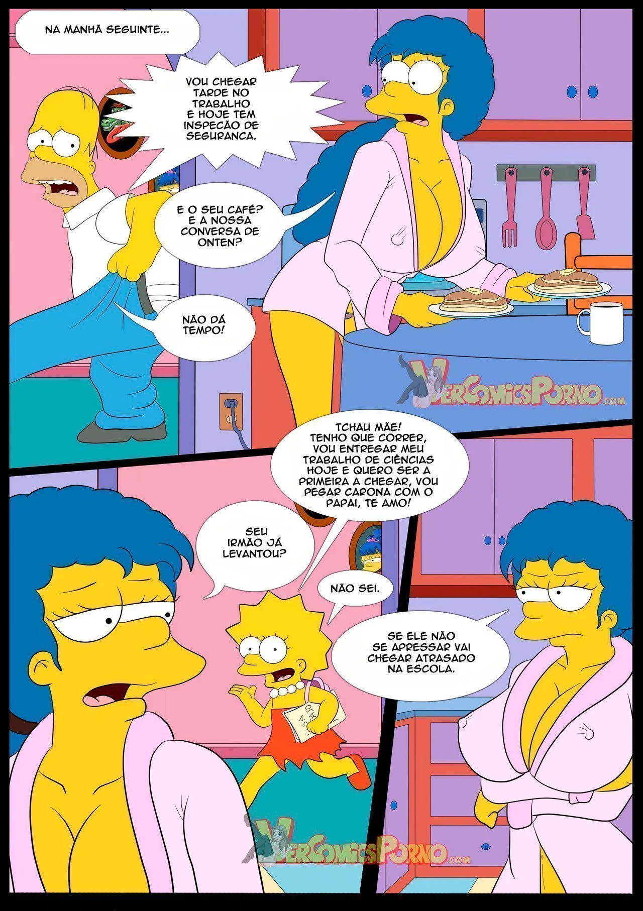 Simpsons Tarados: Escandalosa Suruba com a Mamãe no Estilo Hentai Explícito