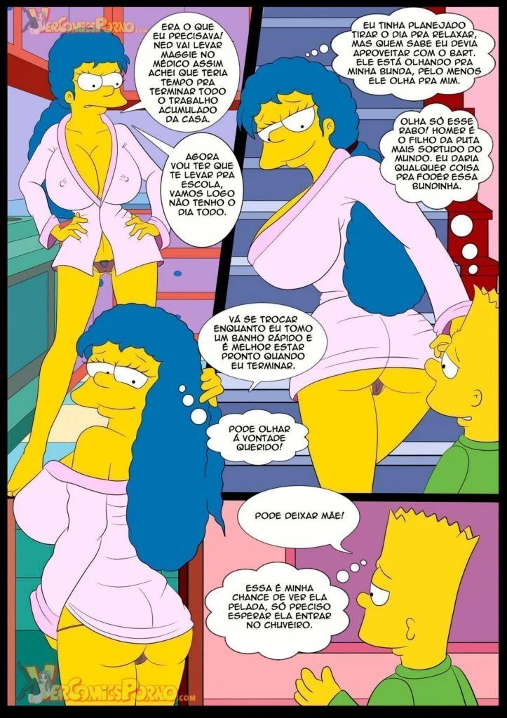 Simpsons Tarados: Escandalosa Suruba com a Mamãe no Estilo Hentai Explícito
