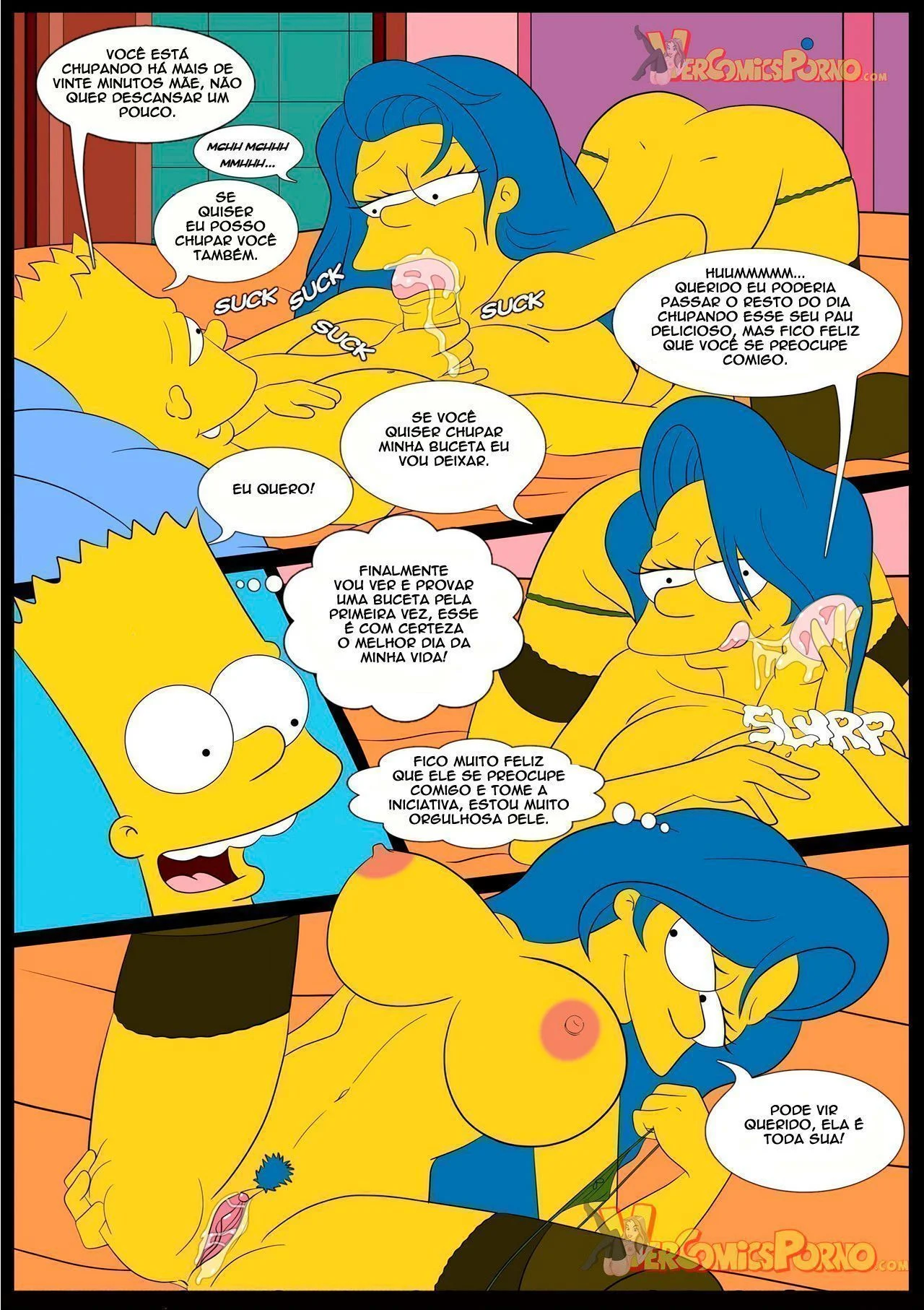 Simpsons Tarados: Escandalosa Suruba com a Mamãe no Estilo Hentai Explícito