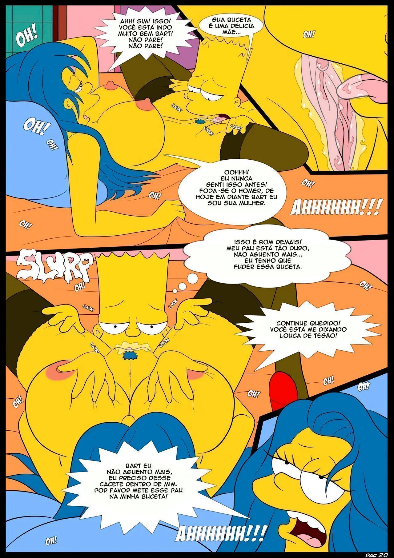 Simpsons Tarados: Escandalosa Suruba com a Mamãe no Estilo Hentai Explícito