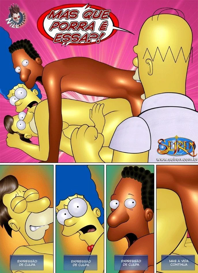 Família Simpsons Proibida: Sexo Explícito e Putaria nos Quadrinhos Eróticos