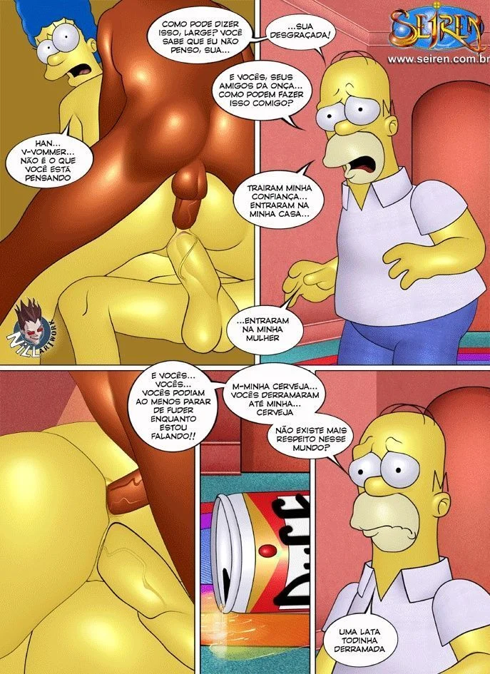 Família Simpsons Proibida: Sexo Explícito e Putaria nos Quadrinhos Eróticos