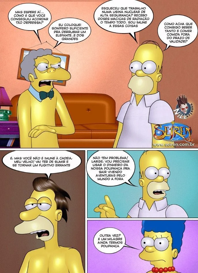 Família Simpsons Proibida: Sexo Explícito e Putaria nos Quadrinhos Eróticos