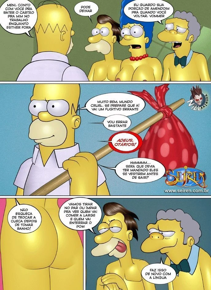 Família Simpsons Proibida: Sexo Explícito e Putaria nos Quadrinhos Eróticos