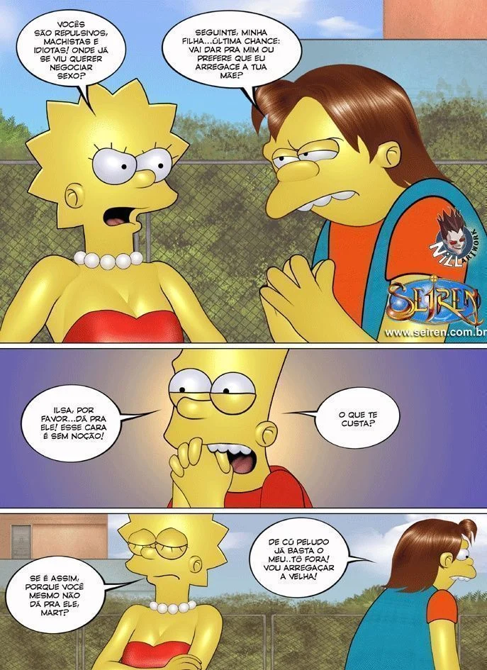 Família Simpsons Proibida: Sexo Explícito e Putaria nos Quadrinhos Eróticos