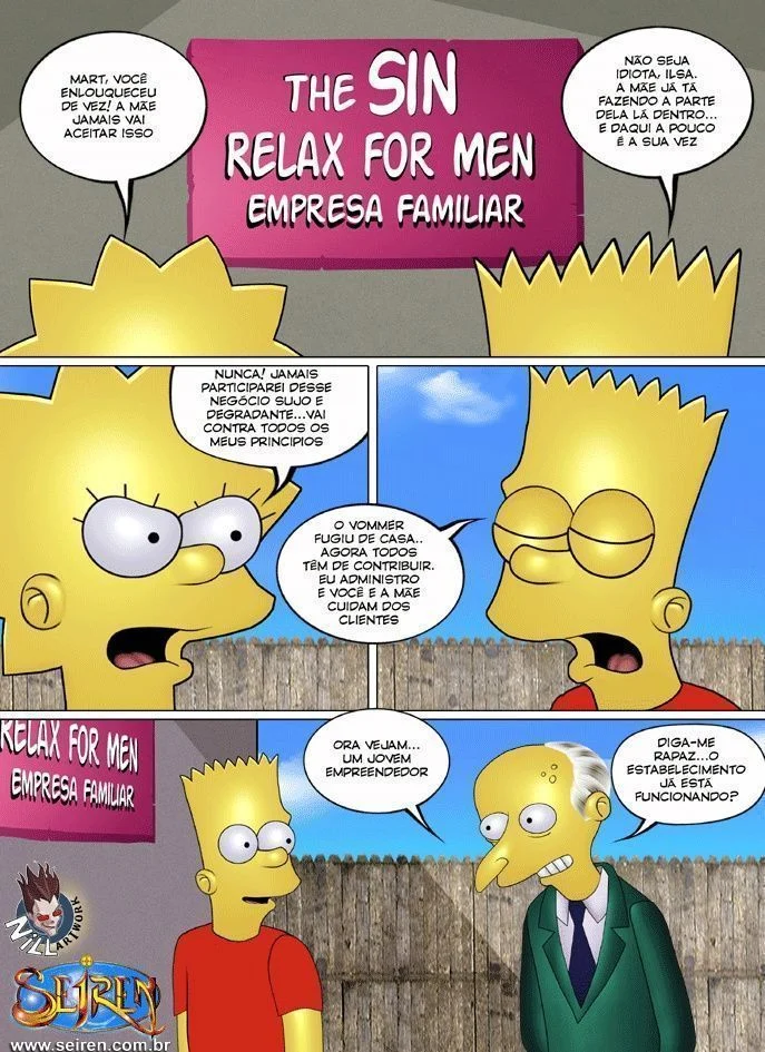 Família Simpsons Proibida: Sexo Explícito e Putaria nos Quadrinhos Eróticos