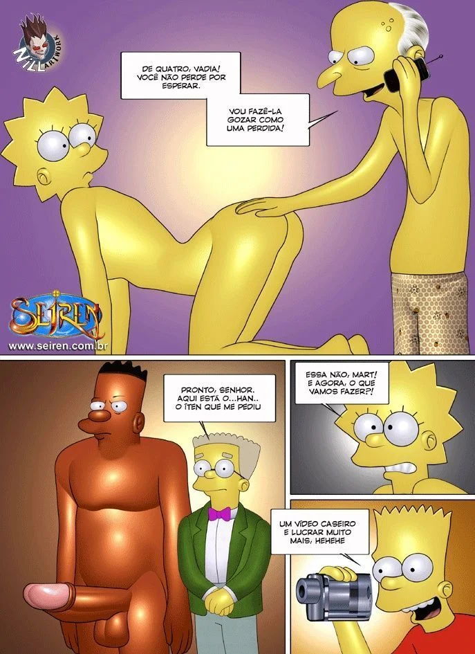 Família Simpsons Proibida: Sexo Explícito e Putaria nos Quadrinhos Eróticos