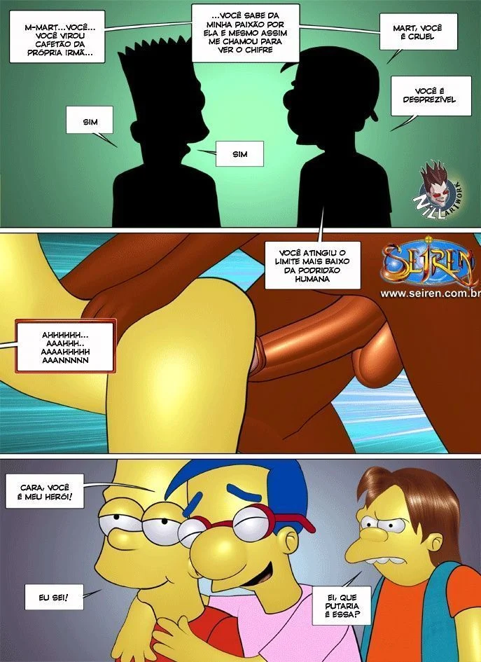 Família Simpsons Proibida: Sexo Explícito e Putaria nos Quadrinhos Eróticos