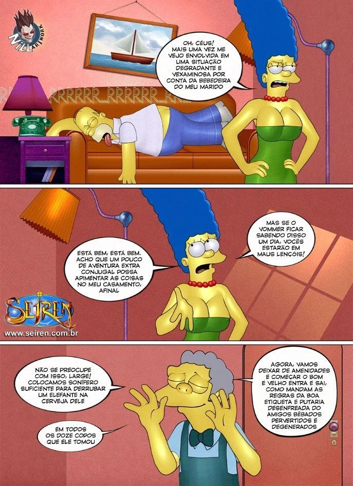 Família Simpsons Proibida: Sexo Explícito e Putaria nos Quadrinhos Eróticos