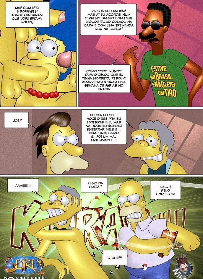 Família Simpsons Proibida: Sexo Explícito e Putaria nos Quadrinhos Eróticos