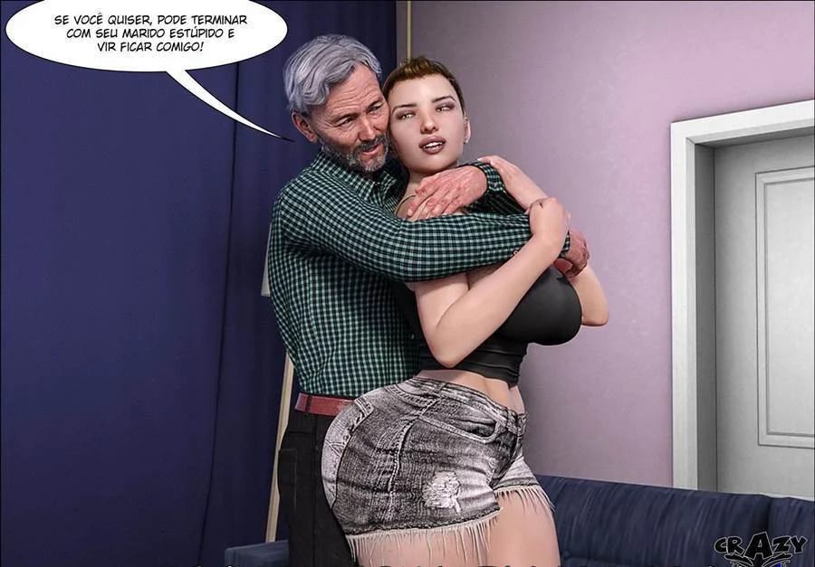 Pai Tarado Fode a Enteada Explícito em HQ 3D - Quadrinhos Pornô