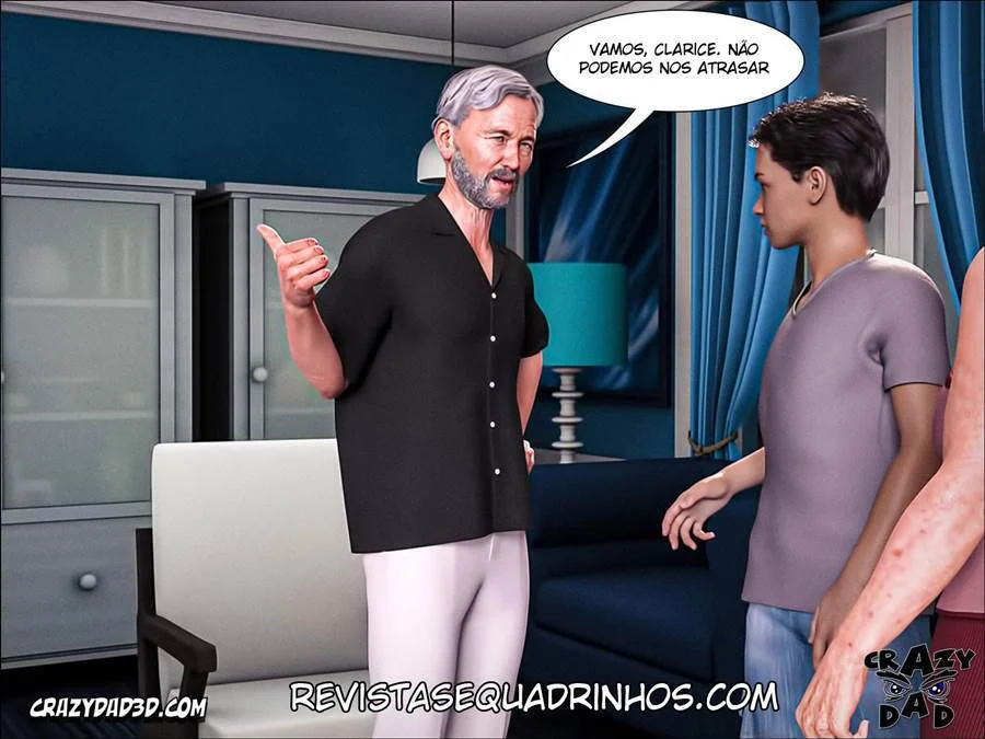 Pai de Família Encareirado Arromba a Enteada em HQ 3D Explícita