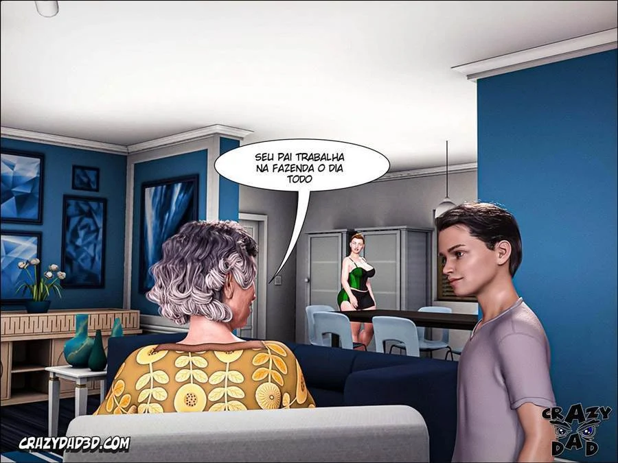 Pai da Esposa Me Faz Gozar Sem Parar - Sexo Explícito em HQ 3D