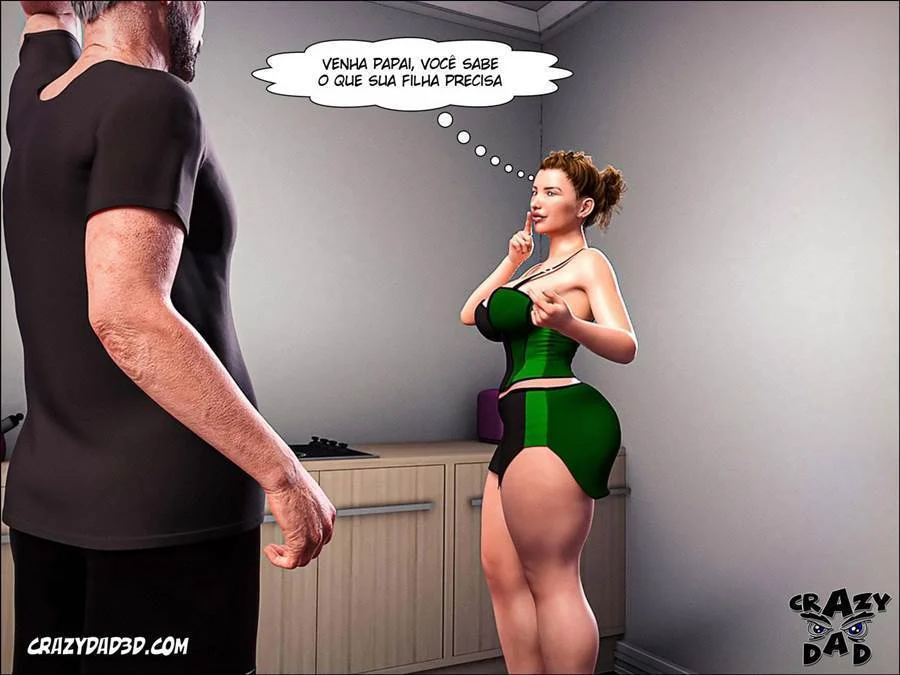 Pai da Esposa Me Faz Gozar Sem Parar - Sexo Explícito em HQ 3D