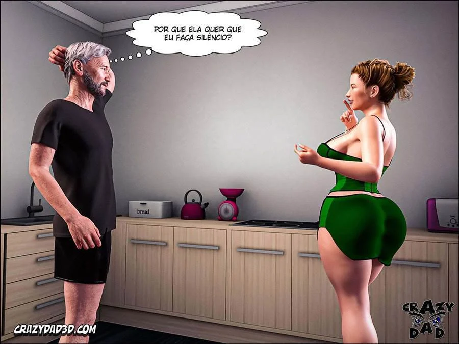 Pai da Esposa Me Faz Gozar Sem Parar - Sexo Explícito em HQ 3D