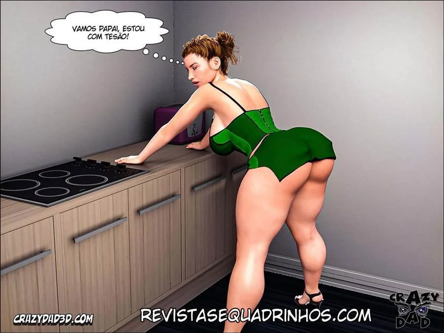 Pai da Esposa Me Faz Gozar Sem Parar - Sexo Explícito em HQ 3D