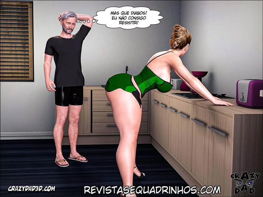 Pai da Esposa Me Faz Gozar Sem Parar - Sexo Explícito em HQ 3D