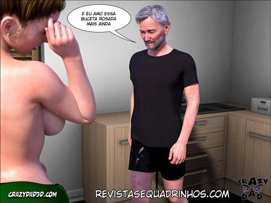 Amante do meu sogro em casa: HQ 3D com cenas quentes e picantes