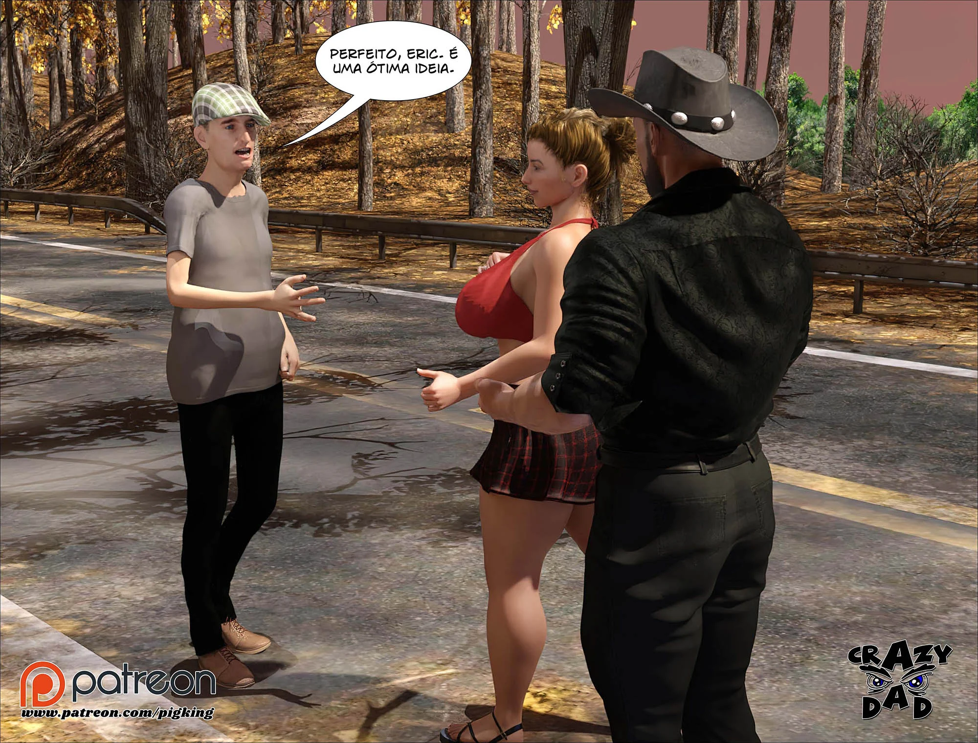 Pai de Crente Melancia na Buceta da Enteada - HQ 3D Proibida