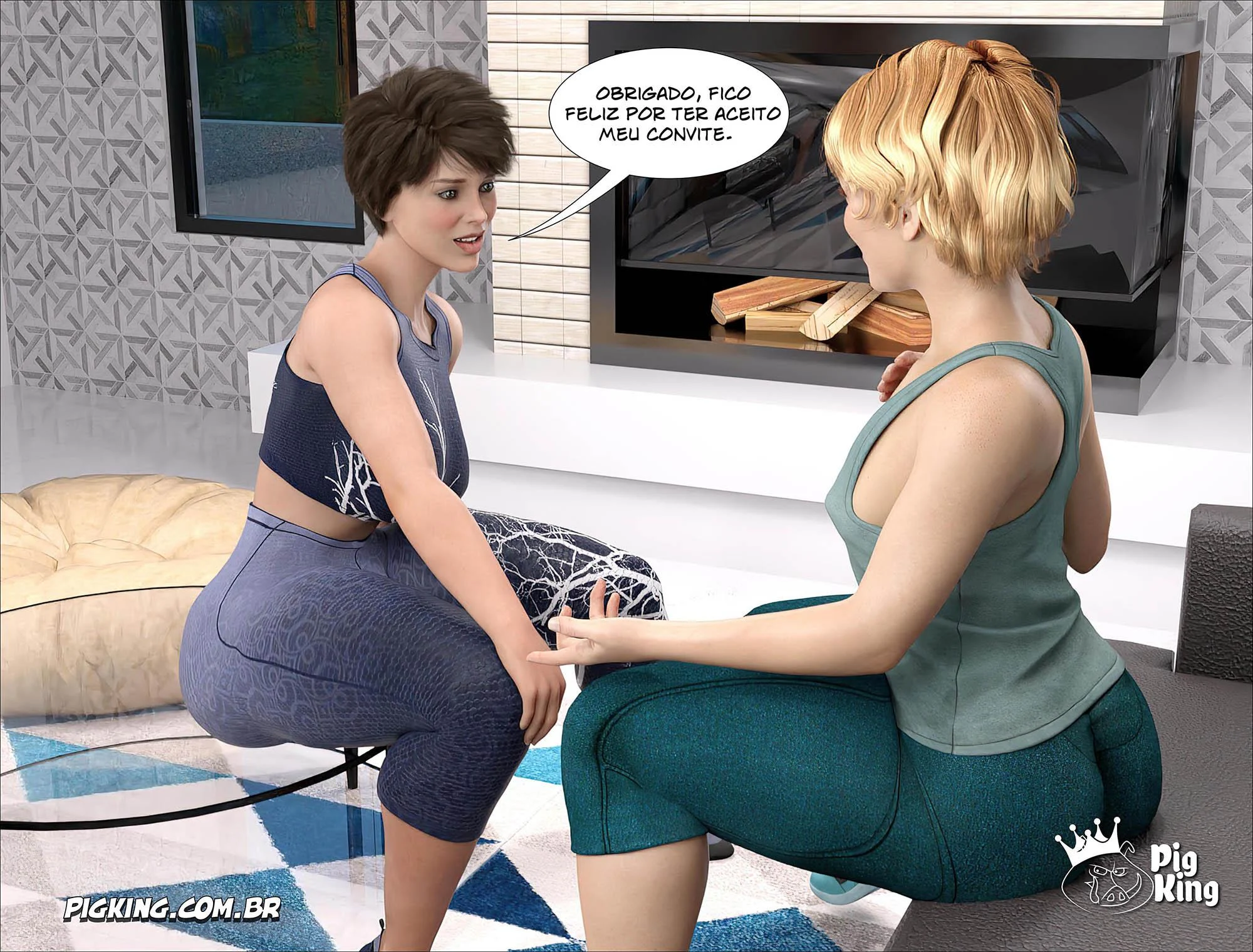 Pai Adotivo Seducente: Orgias 3D Explícitas nos Quadrinhos Eróticos