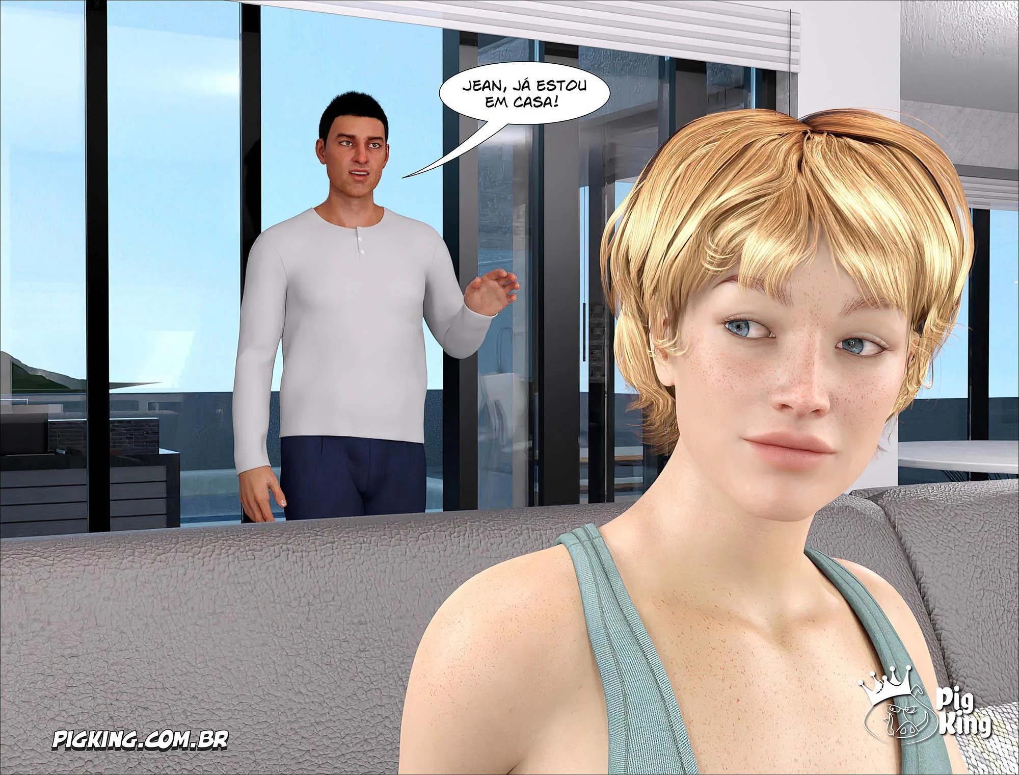 Pai Adotivo Seducente: Orgias 3D Explícitas nos Quadrinhos Eróticos
