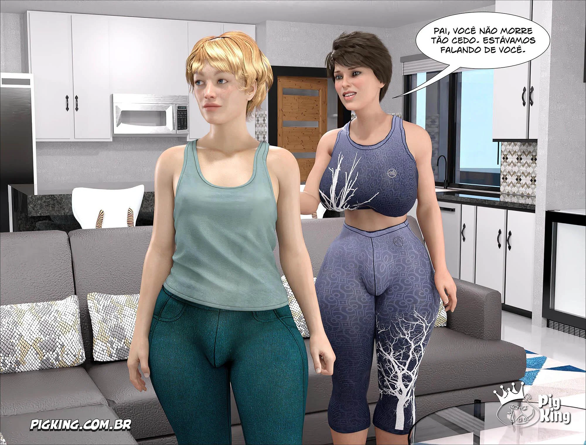 Pai Adotivo Seducente: Orgias 3D Explícitas nos Quadrinhos Eróticos