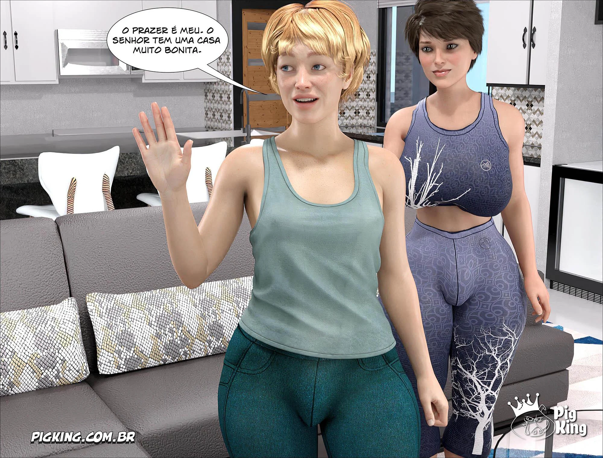 Pai Adotivo Seducente: Orgias 3D Explícitas nos Quadrinhos Eróticos