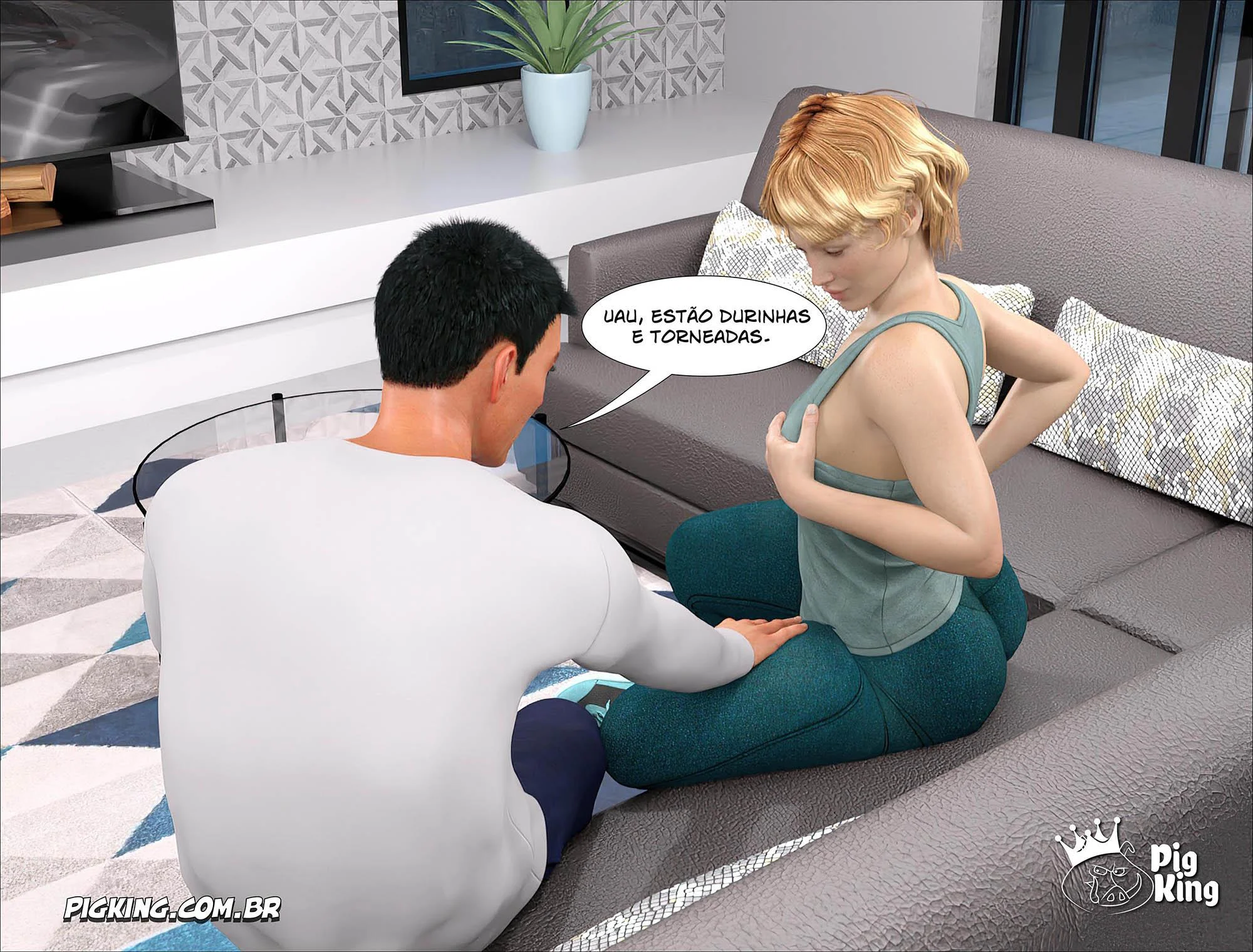 Pai Adotivo Seducente: Orgias 3D Explícitas nos Quadrinhos Eróticos
