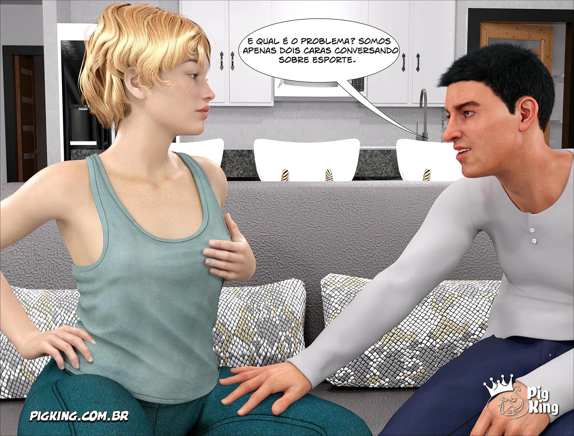 Pai Adotivo Seducente: Orgias 3D Explícitas nos Quadrinhos Eróticos