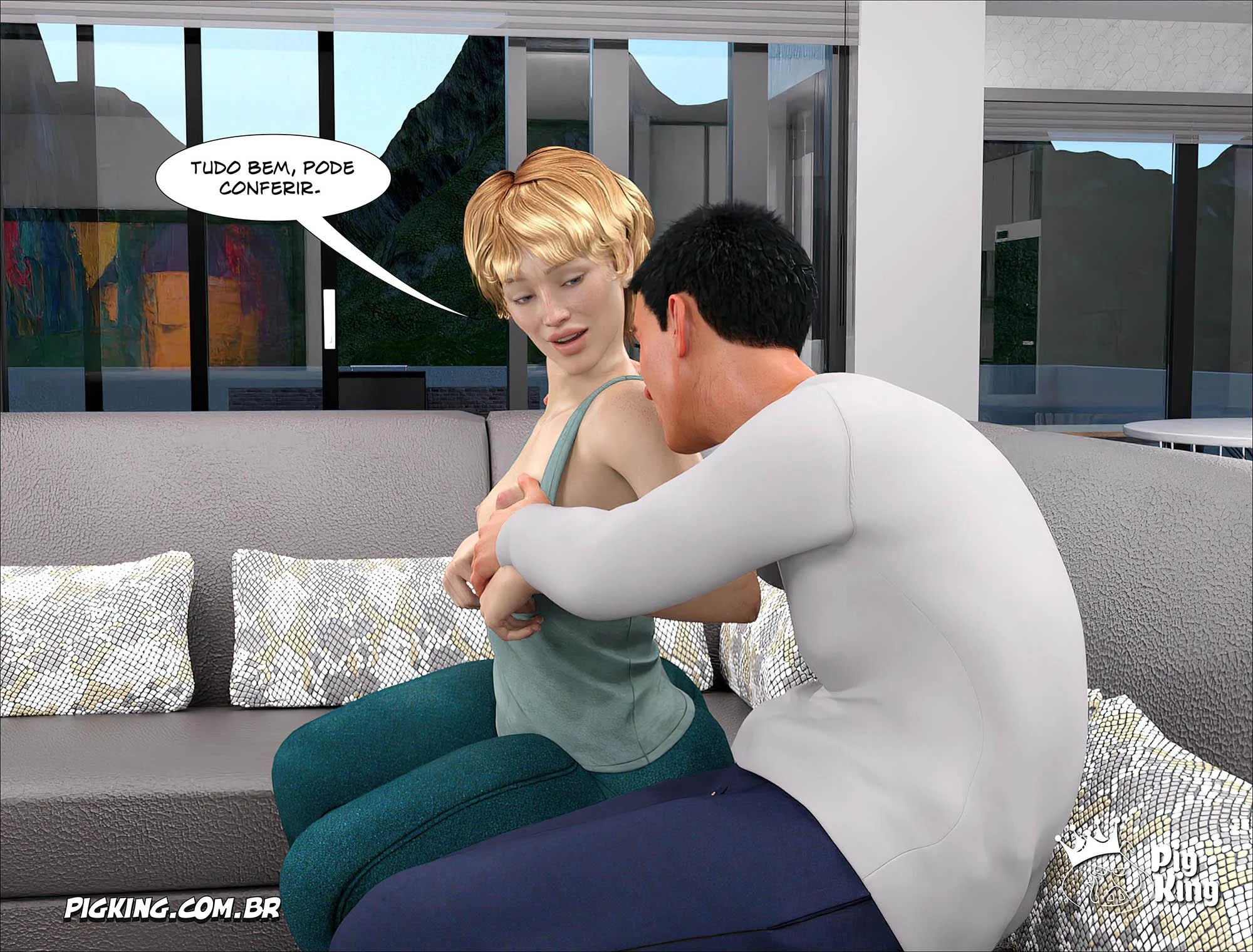 Pai Adotivo Seducente: Orgias 3D Explícitas nos Quadrinhos Eróticos