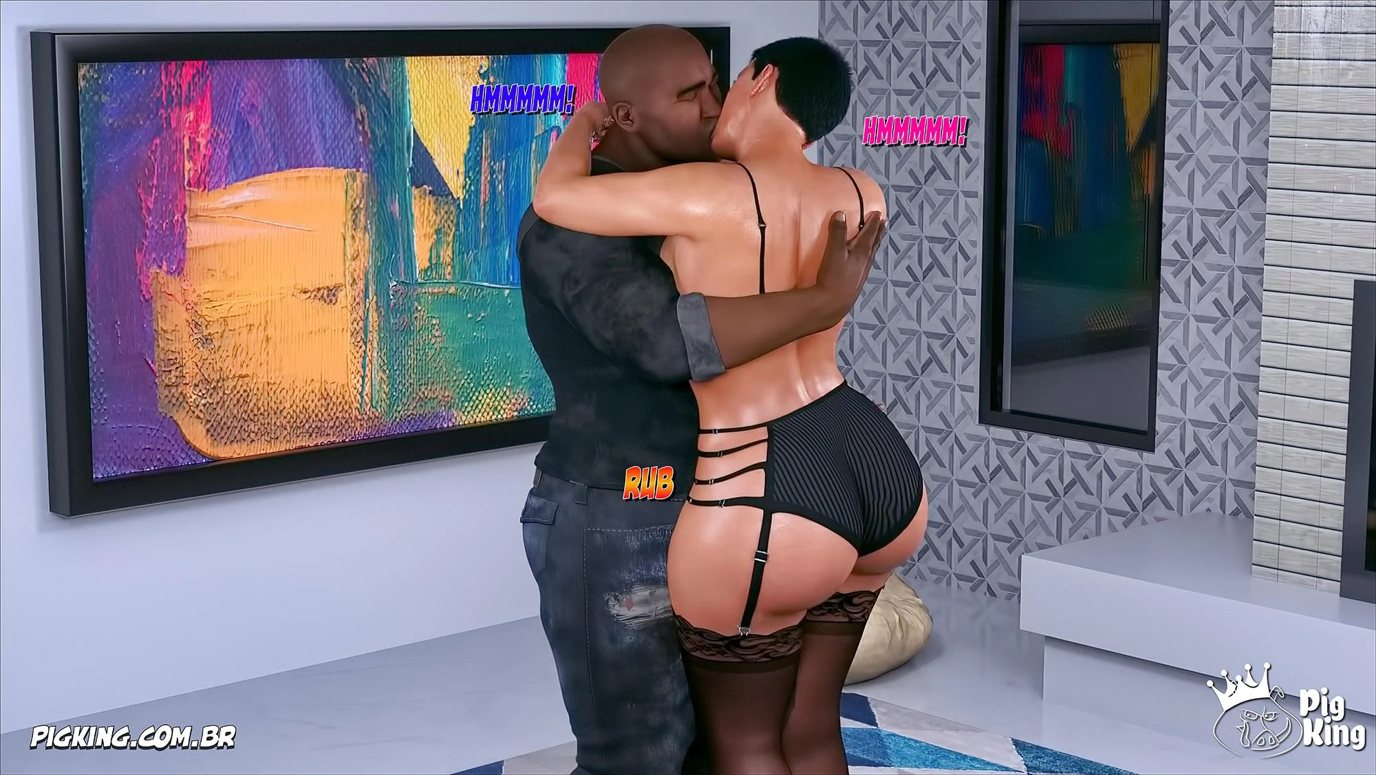 Pai Coruja: Sexo Explícito em HQ 3D com Cenas Quentes de Incesto