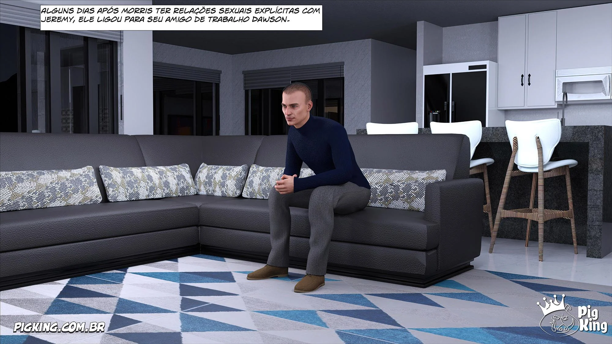 Pai Tarado Enfia no Cú da Filha em HQ 3D Proibida