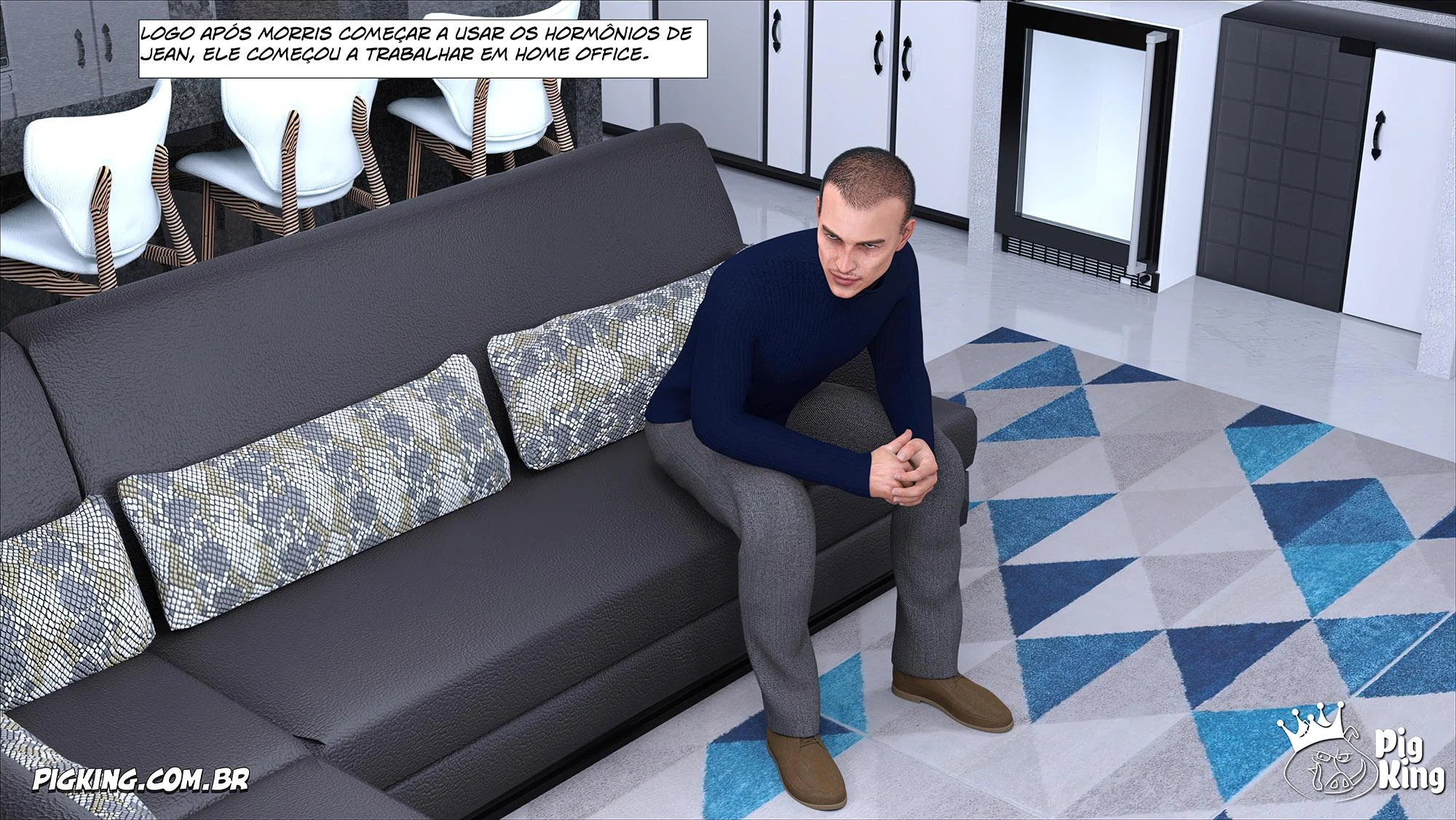 Pai Tarado Enfia no Cú da Filha em HQ 3D Proibida