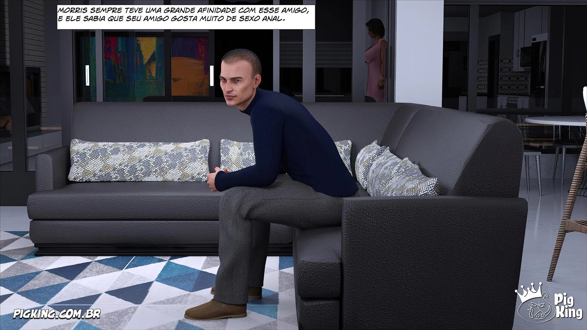 Pai Tarado Enfia no Cú da Filha em HQ 3D Proibida