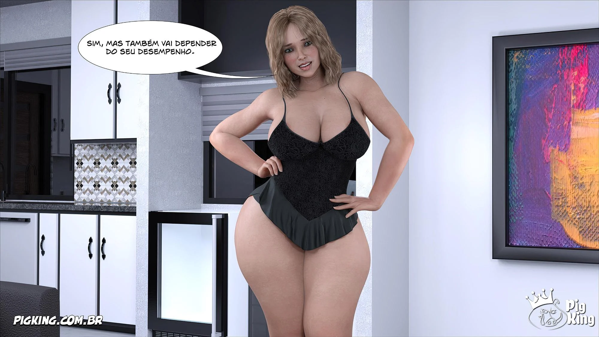 Pai Tarado Enfia no Cú da Filha em HQ 3D Proibida