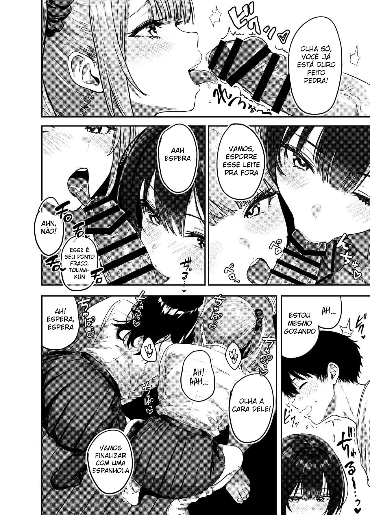 Fudendo sem Camisinha com Gyarus Safadas - Hentai Explícito